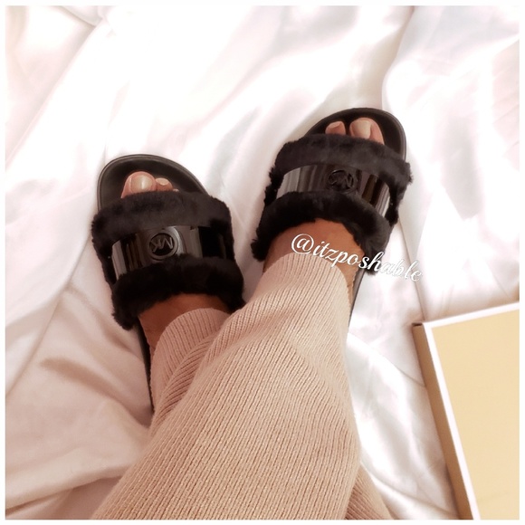 Michael Kors Shoes - Michael Kor Faux Fur Slippers